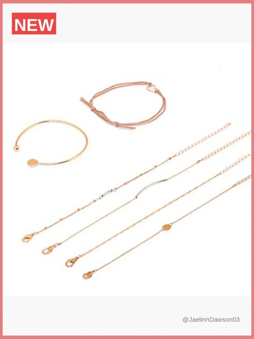 6-Piece Layered Beaded Bracelet Set Stackable Wrap Bangle Jewelry